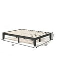 thumbnail image 2 of Gymax 14'' Queen Size Wooden Platform Bed Frame w/ Strong Slat Support Espresso, 2 of 8
