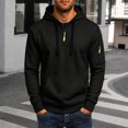 thumbnail image 2 of SRZYMJ Mens Hooded Sweatshirt Casual Long Sleeve Drawstring, 2 of 4