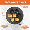 thumbnail image 2 of MasterChef Electric Ebelskiver Maker Delicious Homemade Japanese Takoyaki, Donut Holes, Cake Pops, Octopus Balls, Aebleskivers, Danish- Nonstick Easy Clean Appliance, Fun Gift, 2 of 6