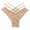 Beige, variant on Fesfesfes Womens No Show Underwear Womens Fashionable Classic High Waisted Breathable And Seductive Solid Color Underwear