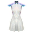 thumbnail image 4 of Hansber Costume pour Femmes Alien Halloween Cosplay Robe Disco Danse Holographique Astronaute Robe Spatiale Bleu m, 4 of 7