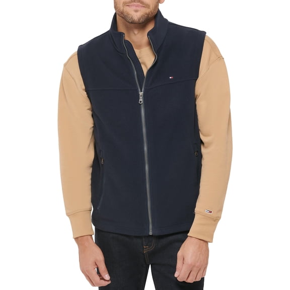 Chaleco Tommy Hilfiger de forro polar para hombre, color azul marino, XXXL