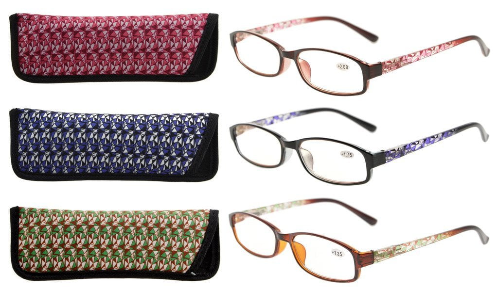 Readers 3 Pack Of Womens Reading Glasses With Beautiful