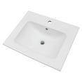 thumbnail image 4 of 24"×19.7"×7.3" White Rectangular Single Vanity Top with 1 Faucet Hole and Overflow, 4 of 10