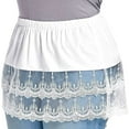 thumbnail image 3 of Kiapeise Crochet Lace Eyelash Lace Mesh Layering Fake Tops Skirt Hem for Women, 3 of 6