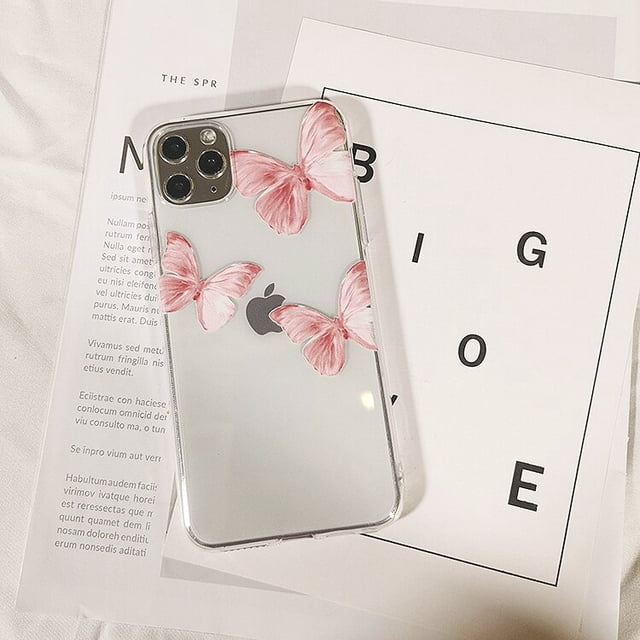Mariposa estética silicona suave para iPhone 6 7 8 plus xs xr contraportada para Apple iPhone 11 12 Pro Max teléfono caso 13 Pro Mini Tan Jianjun unisex