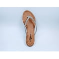 thumbnail image 4 of Iynx Women's Sandals Rhinestone Thong Flip Flop, Silver, Size 6-10, 4 of 6