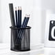 thumbnail image 5 of Portalápices Giyblacko, 3 piezas, redondo, de metal negro, para guardar bolígrafos, manualidades, estudiantes, escritorio, papelería, portalápices negro, 5 of 7