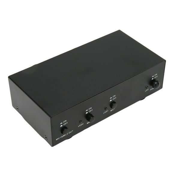 Phantom Power Supply, Iron Shell Dual Mic Support 48 V Phantom Power Supply High Output XLR Cable Professional Noise Reduction for Music Recording Equipment