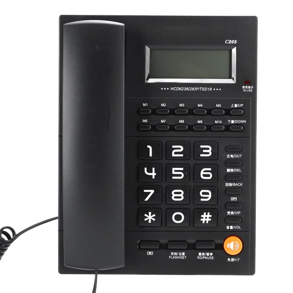 Teléfono Fijo Empresarial Doméstico, Teléfono Fijo Doméstico Teléfono Fijo Fijo con Cable Teléfono con Cable Tecnología Avanzada