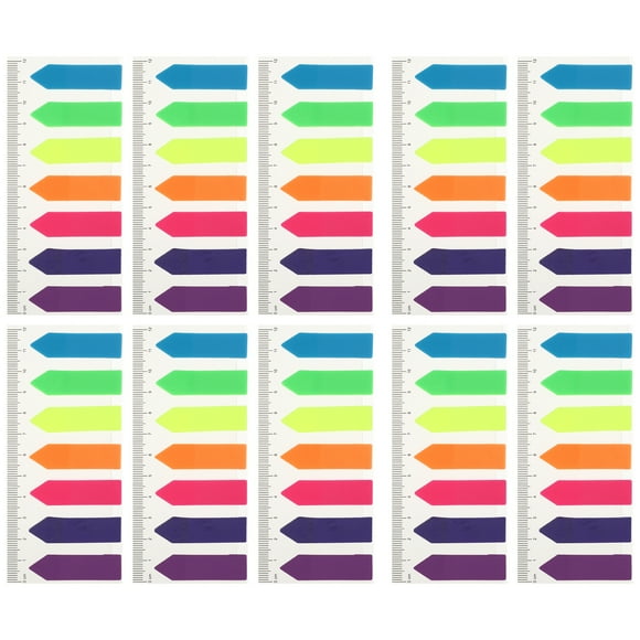 MasteelfCA 10pcs Flags Index Tabs Writable Labels Page Marker Self-stick Book Notes