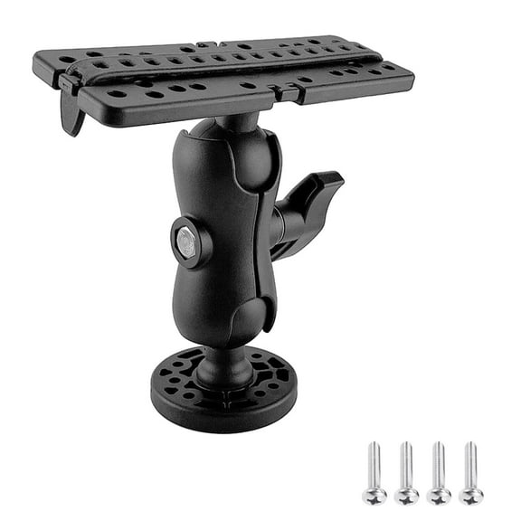 QccHieUs Ball Mount Round Base, Black Finish For Garmin Striker 5 Series; For Garmin Striker Plus 5cv.