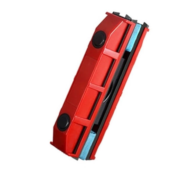 yeacher Dual-Sided Magnetic Glass Cleaner for High-Rise Windows - Red S1 for 2-8mm Glass, Anti-Slip Grip, Adjustable Safety Rope, ABS Plastic, Durable Design