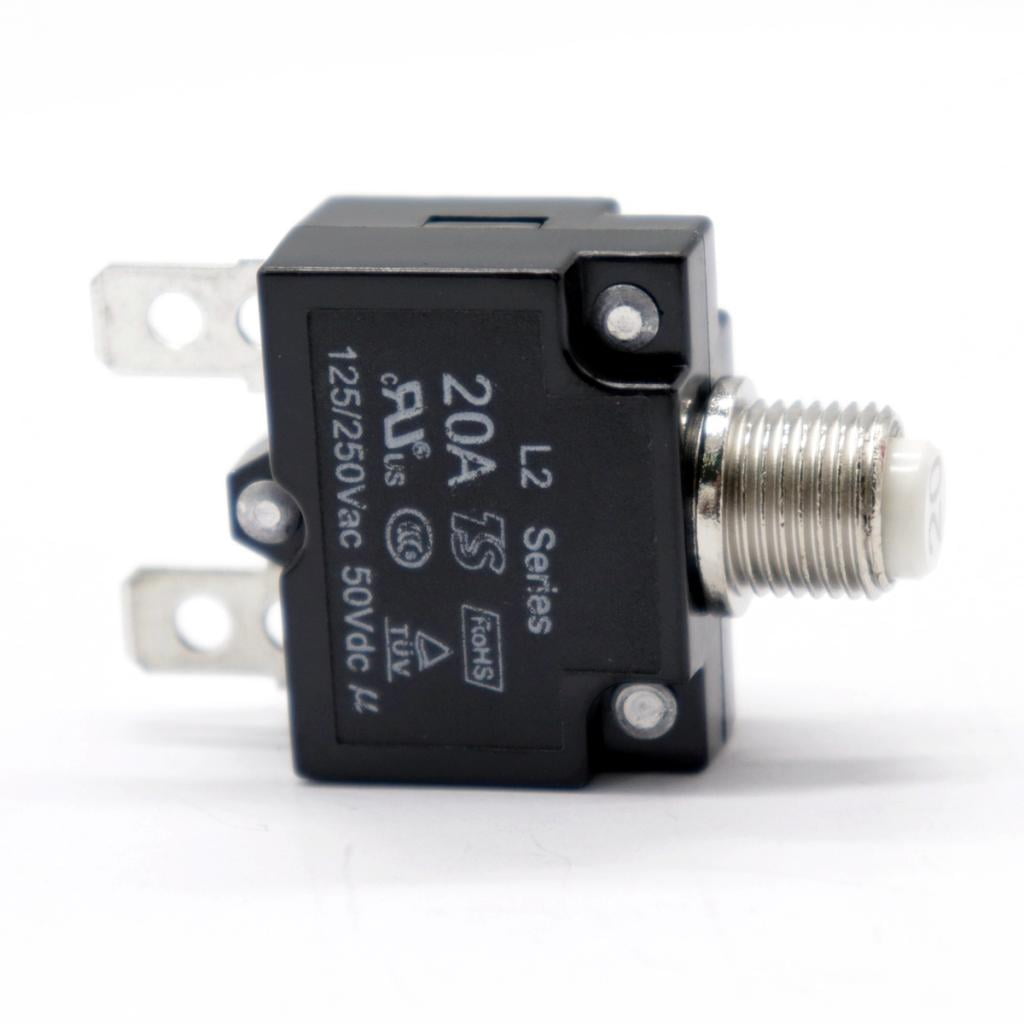 2pcs 30Amp 125/250V AC 50V DC Circuit Breaker Overload Protector Switch Fuse 