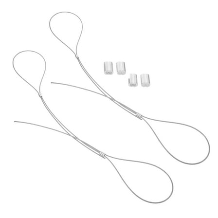 STOBOK Steel Wire Basketball Hoop 2Pcs for Indoor and Outdoor Use Silver