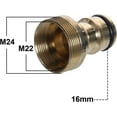 thumbnail image 2 of Conexión de grifo universal para grifo monomando, adaptador de manguera adaptador de grifo acoplamiento de manguera acoplamiento rápido conexión de manguera de jardín (rosca externa) Kuyhfg Bienvenido a Kuyhfg, 2 of 5