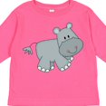 thumbnail image 4 of Inktastic Cute Smiling Baby Hippo Boys or Girls Long Sleeve Toddler T-Shirt, 4 of 5