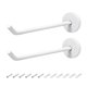 thumbnail image 1 of Uxcell 2Pcs,7.67" Gancho Montado en la Pared Gancho de Bata Soporte para Toalla de Acero Inoxidable Blanco, 1 of 3