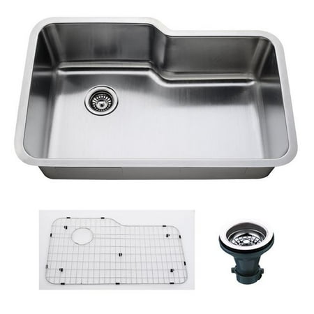 undermount sink kitchen empire gauge bowl single stainless steel soundproofing inch strainer 32x20 19c 5in industries grid sp