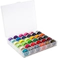 thumbnail image 1 of BetyBedy 36Pcs Bobbins and Sewing Threads with Bobbin Case for Multiple Sewing Machine, Pre-Wound Bobbins Set for Bro-Ther/Baby-Lock/Jano-me/El-na/Sin-ger, Standard Size and Assorted Colors, 1 of 7