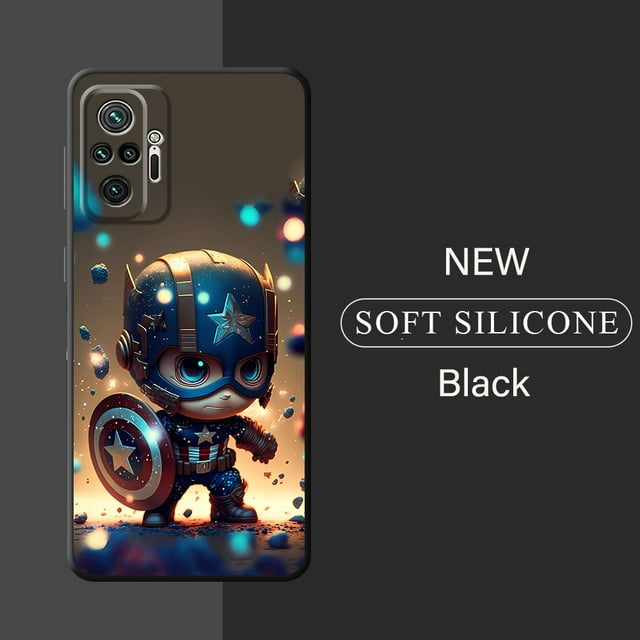 TPU Soft Cover Phone Case for Redmi Note 10 9 8 7 12 9T 13 Pro 11 Pro 8T 11S 9S 10S 12S 10 Lite 11 Capa Cute Iron Man B03 for Note11ProPlus5G