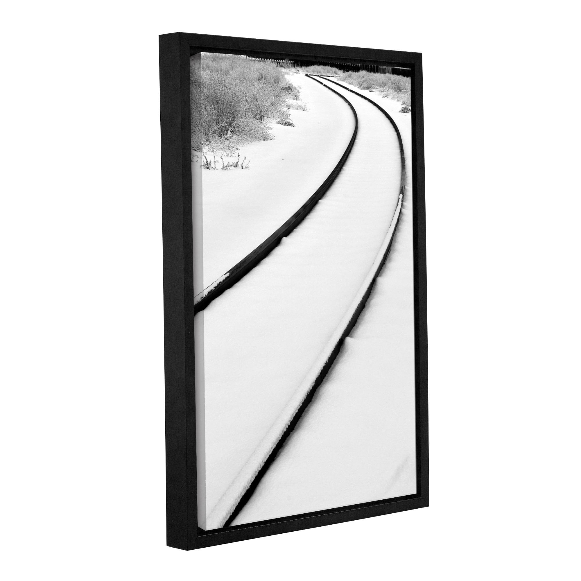 ArtWall Kevin Calkins "Winter Tracks" Gallery-Wrapped Floater-Framed Canvas