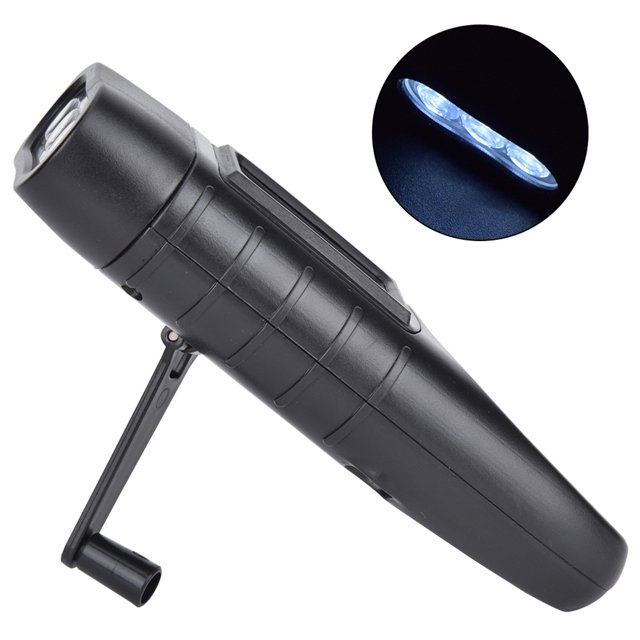 Linterna LED, Linterna De Manivela, Manual Para Acampar Para Escalar OTVIAP Negro