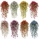 thumbnail image 4 of Cateissary Paquete de 4 flores artificiales colgantes, decoración, fáciles de usar, reutilizables, de ABS, para exteriores, jardines, paredes y Decoración del hogar Púrpura + Amarillo, 4 of 6