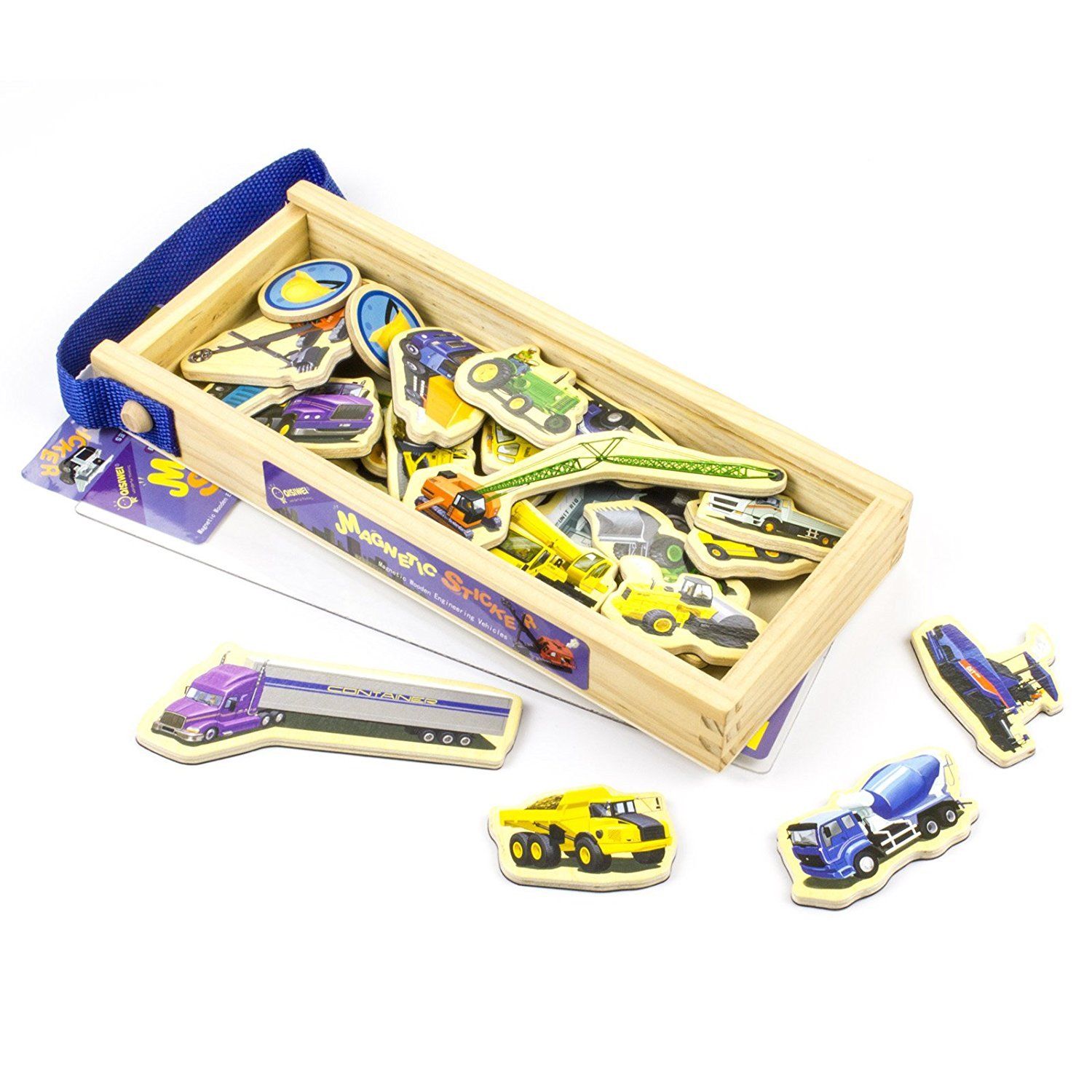 Timy 23 Wooden Engineering Vehicles Set Child Toys