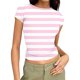 thumbnail image 2 of Xuyuer Print Fitted Pencil Top - Women's Casual Unstructured Round Neck Short Sleeve Shirt Matching Set for Office Chic Ensembles, Dinner Date Nights & Modern Separates Wardrobe Styling, 2 of 5
