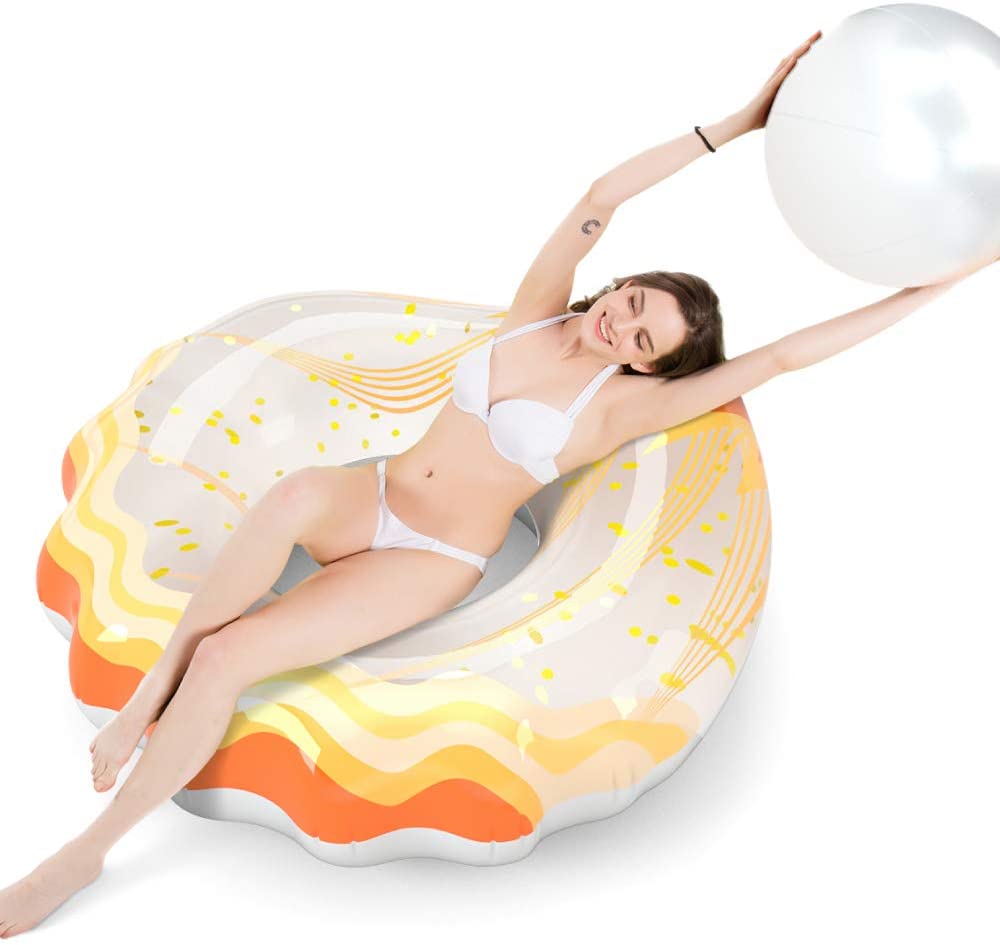 clam shell pool float walmart