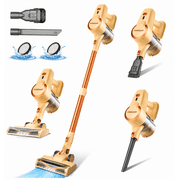 POWEART Cordless Vacuum Cleaner, 8-in-1 Stick Vacuum, Powerful Suction Lightweight Handheld Wireless Vacuum for Carpet, Hard Floors & Pet Hair, 50 Mins Runtime