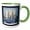 Green/White, variant on 3drose, Barbiers Clu Revoir, 11oz Two-tone Black Mug