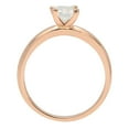 thumbnail image 2 of 1 ct Emerald Cut Simulated Diamond Solitaire 18K Rose Gold Womens Engagement Ring, 2 of 5