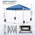 thumbnail image 5 of Aoodor 10' x 10' Pop-Up Canopy Tent with Roller Bag, Outdoor Portable Instant Shade-Blue, 5 of 13