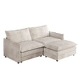 thumbnail image 5 of Corduroy Upholstered Sofa with 2 Cushions - Cozy Seating in Living Room, 5 of 5