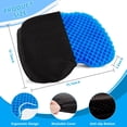 thumbnail image 2 of Kayak Boat Seat Cushion, Thicken Anti Slip Waterproof Gel Kayak Seat, Portable Canoe Rowing Rubber Dinghy Pad for Stadium Sit in Kayak Inflatable Fishing Kayak Canoe Kayak Office Cushion Accessories, 2 of 8