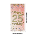 thumbnail image 3 of Sparkling Pink Background with Star Confetti Happy 25th Birthday Banner Party Supplies Photography Props Birthday Decoration Backdrop Decorations, 3 of 7