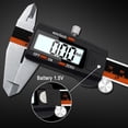thumbnail image 4 of Calibrador Vernier 0-150 mm 0,1 mm Micrómetro de medición Calibre de acero inoxidable Apagado automático reiniciable Medición operada por batería mm / pulgada Tipo 1 Yuarrent TO000976-01B, 4 of 7