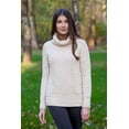 thumbnail image 5 of SAOL Ladies Turtleneck Ribbed Irish Cable Knit Wool Sweater, 5 of 6