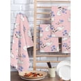 thumbnail image 2 of Easter Bunny Kitchen Dish Towels for Drying Dishes Set of 2, Spring Purple Flower Rustic Rabbit Pink Waffle Weave Microfiber Hand Tea Bathroom Towels Quick Dry & Absorbent Towel 15.7x23.6, 2 of 7