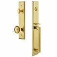 thumbnail image 3 of Grandeur Fifth Avenue D Grip Single Cylinder Handleset with Soleil Interior Knob, 3 of 5