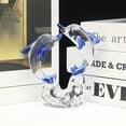 thumbnail image 6 of Crystal Glass Dolphins Figurines Collectibles, Sea Animal Sculpture Statue, Home Desk Decoration, 6 of 6