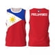 thumbnail image 2 of Camiseta deportiva de baloncesto para hombre con la bandera de Filipinas, camiseta multifunción para correr y fitness, sin mangas, con nombre personalizado exclusivo, 2 of 5