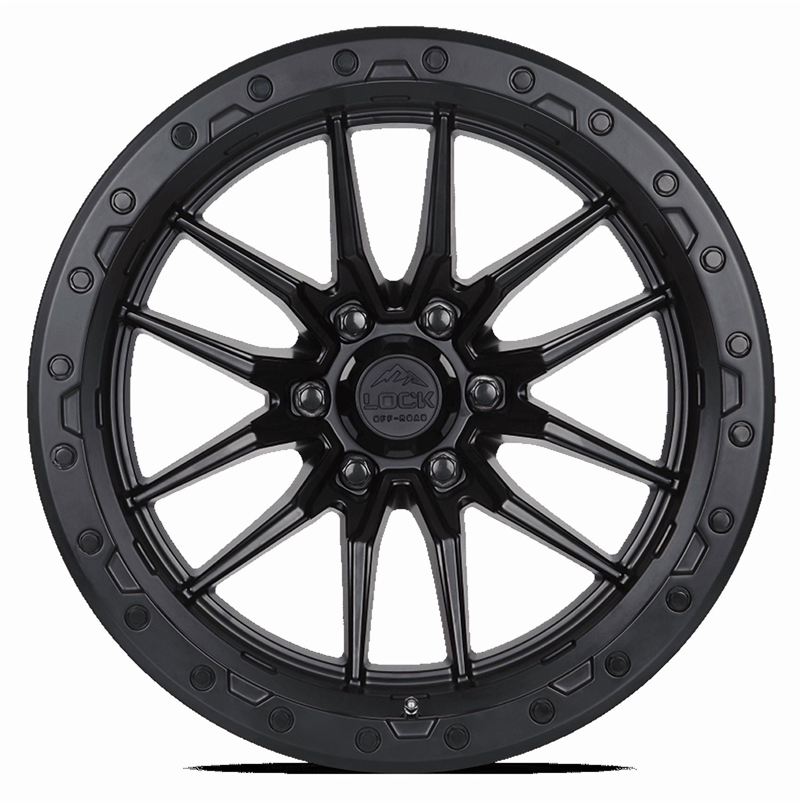 Lock Off-Road Krawler Matte Black with Matte Black Ring 9-17