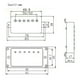 thumbnail image 3 of Pastillas de puente de cuello de guitarra eléctrica Humbucker Double Coil Silver con marco, 3 of 9