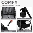 thumbnail image 3 of INFANS 2 in 1 Baby Stroller, High Landscape Infant Stroller, Foldable Pushchair with Adjustable Canopy, Cup Holder, Storage Basket, Suspension Wheels (Gray), 3 of 8