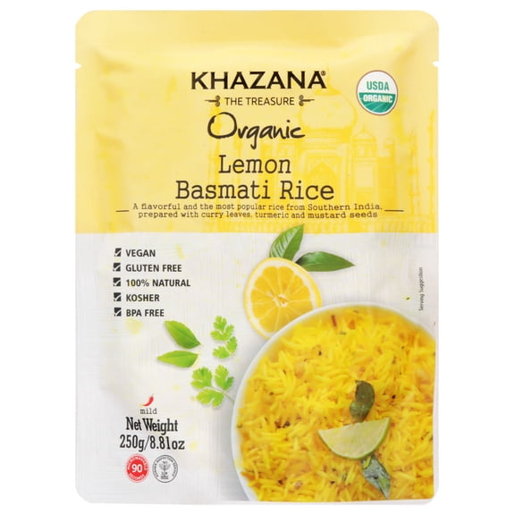 (Pack Of 6) Khazana Rice Basmati Lemon Ready To Eat 8.81 Oz