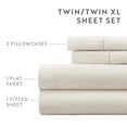 thumbnail image 5 of Breathable Cool Wrinkle Resistant Bed Sheets Set + 1 Bonus Pillowcase Ivory for TwinXL Size Bedding by Comfort Canopy, 5 of 12
