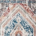 thumbnail image 3 of HomeRoots 555356 2 x 3 ft. Teal, Taupe & Rust Geometric Distressed Rectangle Area Rug with Fringe, 3 of 4